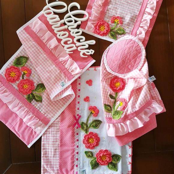 Conjunto de Cozinha Tons de Rosa - Shabby Chic