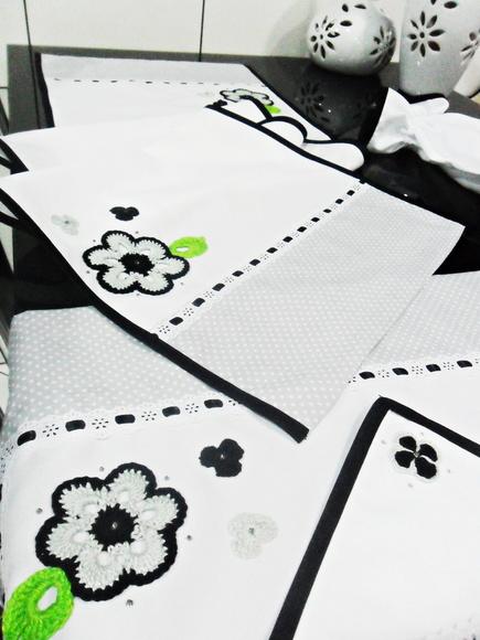Conjunto para Cozinha: Cinza com preto ou escolha cores!