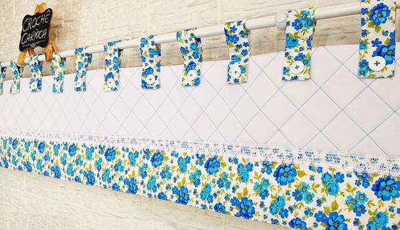 Cortina Bandô Painel Patchwork Escolha Cores e Sob Medida