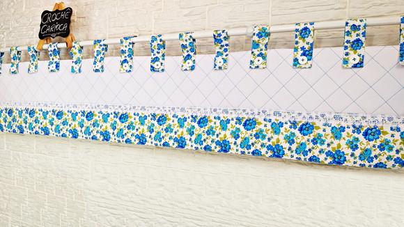 Cortina Bandô Painel Patchwork Escolha Cores e Sob Medida