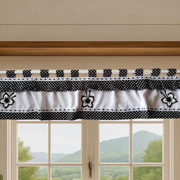 Cortina Bandô Preto e Branco ou Escolha Cores 140x35