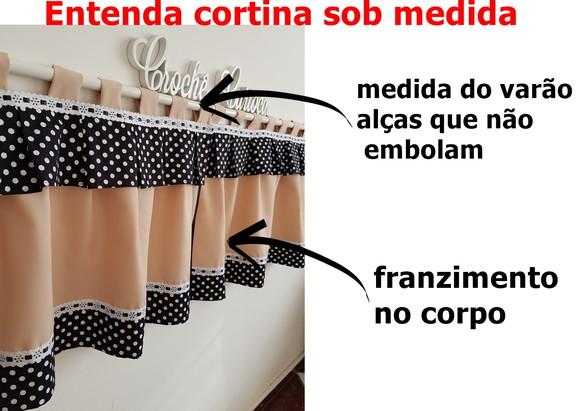 Cortina Bandô Sob Medida e Escolha Cores 150x50