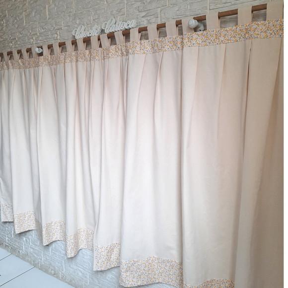 Cortina de Algodão Cru Natural 2,00x1,40 ou Sob Medida