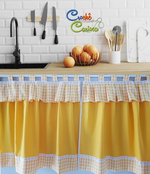 Cortina de Cozinha Corujinhas Escolha Cores e Sob Medida