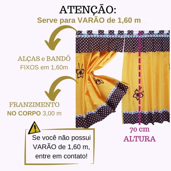 Cortina de Cozinha Janela Pia Bancada Escolha Cor e Medidas