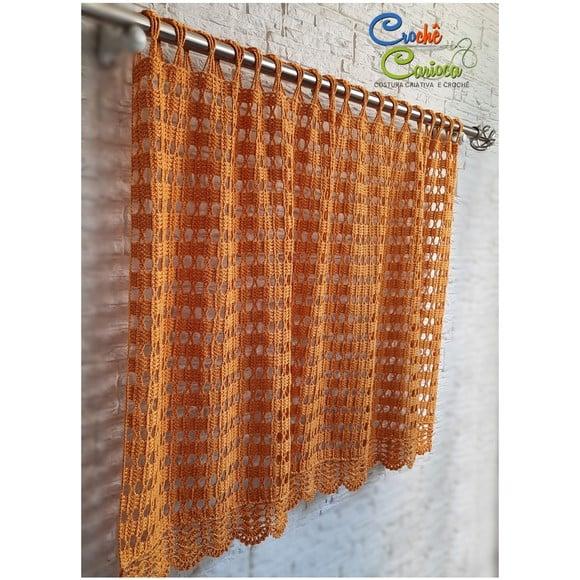 Cortina de Crochê Alto Padrão Escolha Cor e Medida