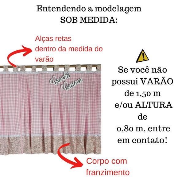 Cortina de Cozinha Xadrez Sob Medida e Escolha Cores