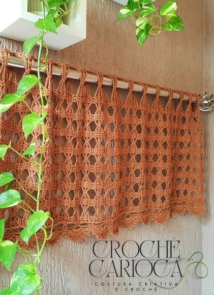 Cortina de Crochê Luxo Moderna Sob Medida Pode Escolher Cor
