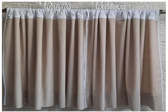 Cortina de Pia Área Gourmet Linho Tinto Cobre 150x80