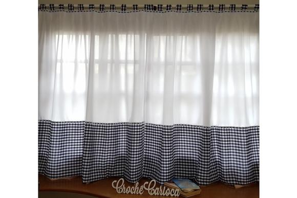 Cortina Janela Sala Cozinha Quarto Escolha Cor e Sob Medida