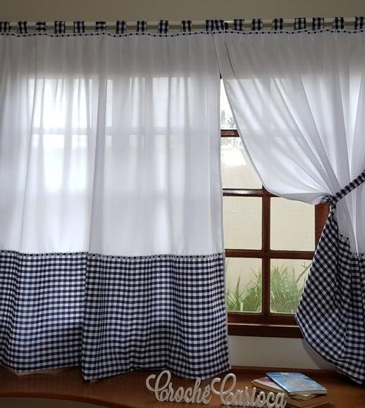 Cortina Janela Sala Cozinha Quarto Escolha Cor e Sob Medida