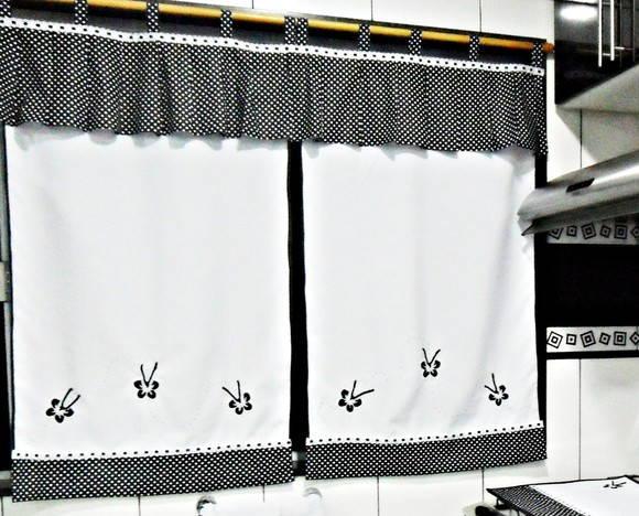 Cortina Painel de Cozinha Sob Medida Borboletas