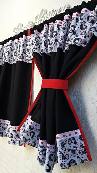 Cortina para Cozinha Cabeça Dupla 120x70 ou Sob Medida
