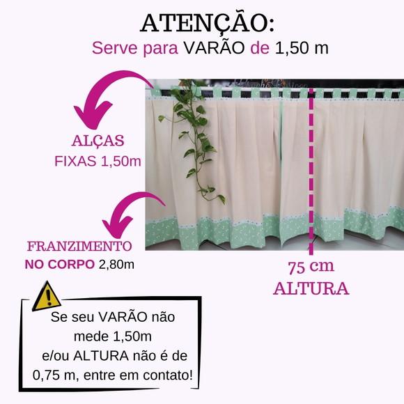Cortina para Pia Área Gourmet Algodão Cru Sob Medida