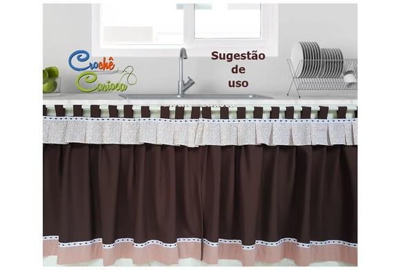 Cortina para Pia de Cozinha Sob Medida Escolha Cores