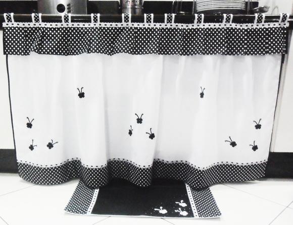 Cortina para Pia de Cozinha Bancada Balcão Sob Medida