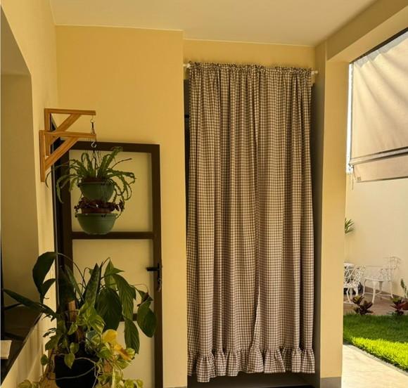 Cortina para Porta Balcão Cabeça Dupla Sob Medida