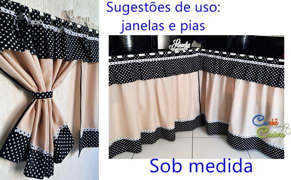 Cortina Pia Bancada Balcão Sob Medida Escolha Cores