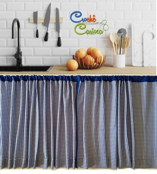 Cortina Pia Cozinha Área Gourmet Síto Escolha Cor Sob Medida