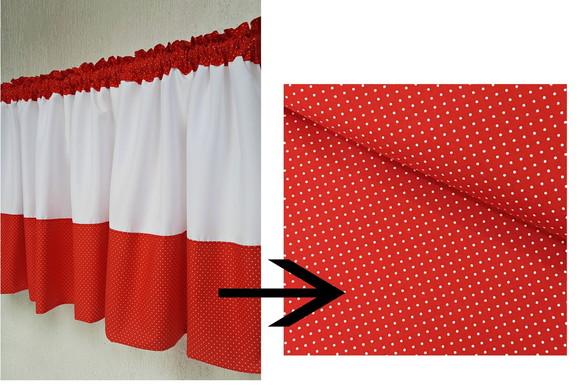 Cortina Vermelho Poás Esconde Varão Sob Medida e Escolha Cor
