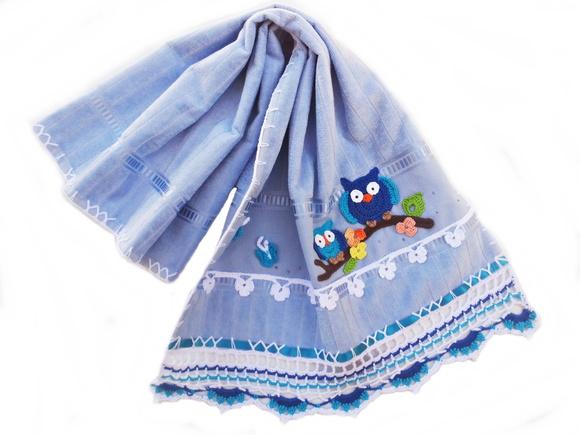 Jogo de Banheiro Atoalhado Azul Corujinhas ou Escolha Cores