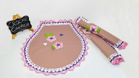 Jogo de Banheiro Rosa Vintage