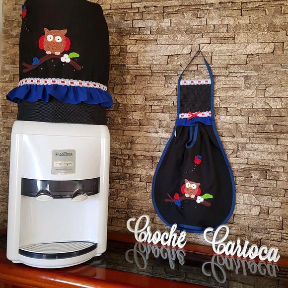 Jogo de Cozinha 4 Peças Corujinha Escolha Cor