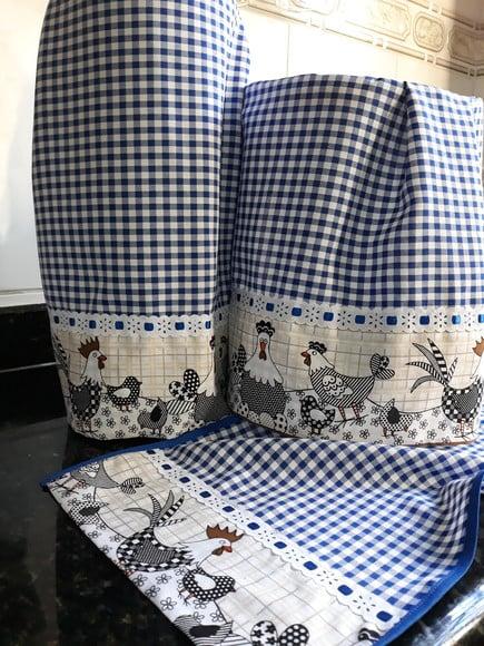 Jogo de Cozinha Capas Fritadeira, Liquidificador e Centrinho