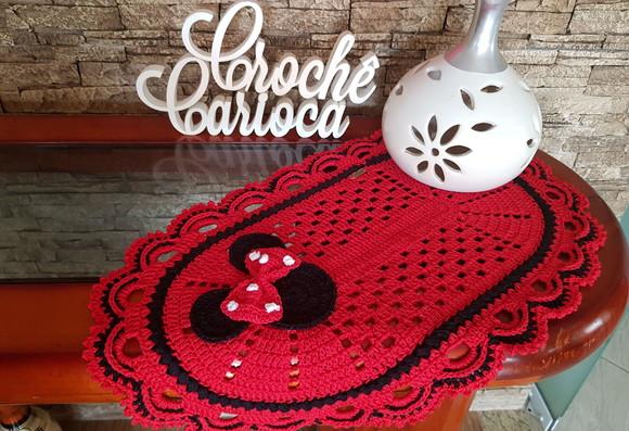 Jogo de Cozinha Crochê 5 Peças Minnie Escolha Cores