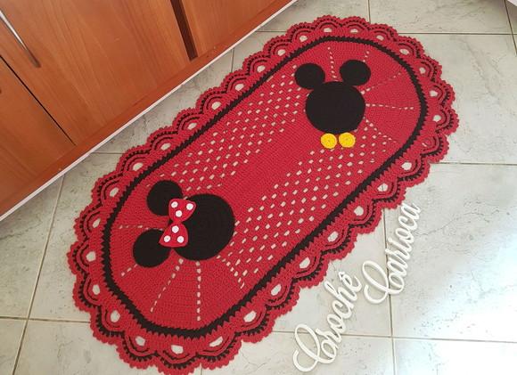 Jogo de Cozinha Crochê 5 Peças Minnie Escolha Cores