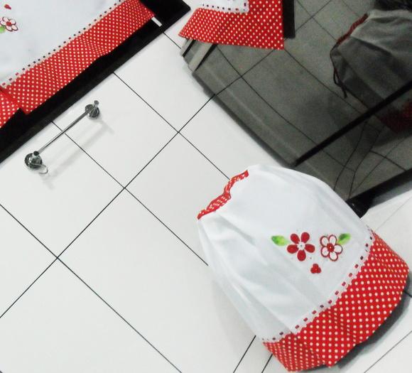 Jogo de Cozinha Vermelho Poá