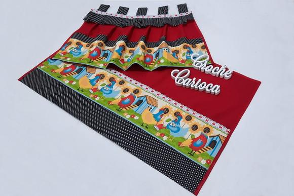 Jogo Fogão Capa e Cortininha Escolha Cores 2pc Alto Padrão