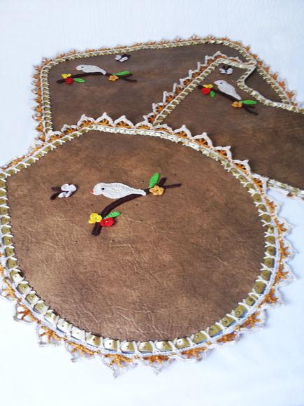 Jogo para Banheiro Bege Escuro 3 Peças