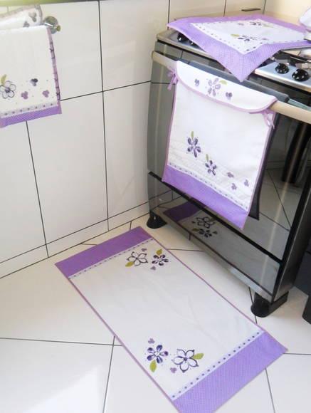 Jogo para Cozinha lilás delicado: 5 peças