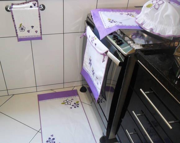 Jogo para Cozinha lilás delicado: 5 peças
