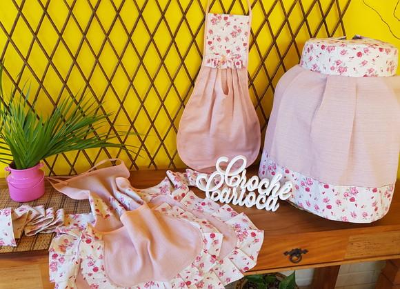Joguinho de cozinha - Rose Floral - 3 peças