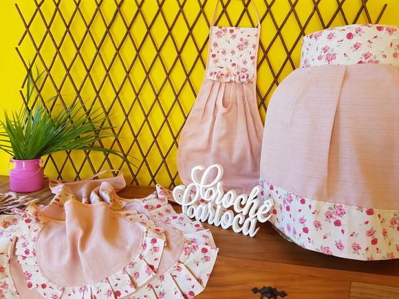 Joguinho de cozinha - Rose Floral - 3 peças