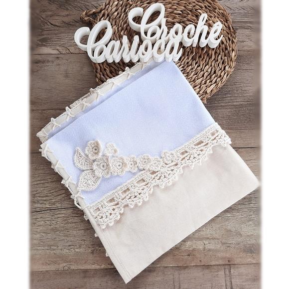 Kit 02 Panos de Prato Minimalista Boho Algodão Cru Cozinha