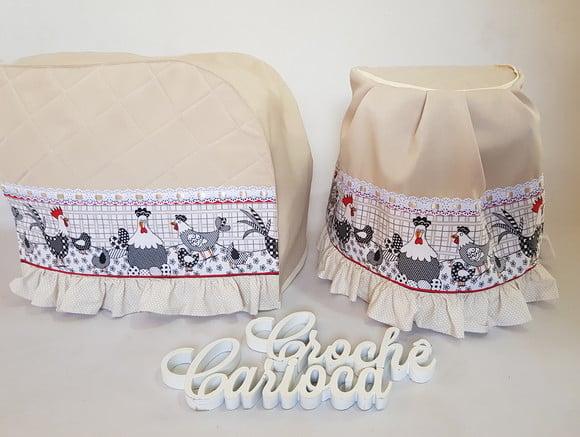 Kit Capas de Cozinha Panificadora e Fritadeira Air Fry