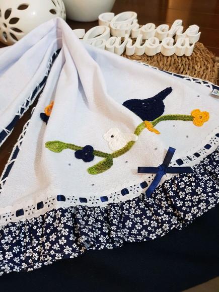 Kit Coordenado 04 Panos de Prato Passarinhos Grande 80x50