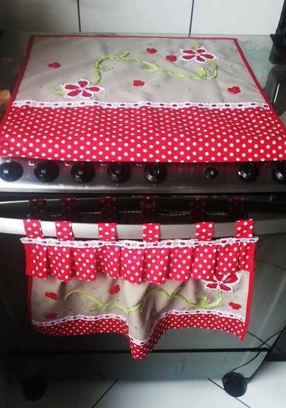 Kit de Fogão Capa e Cobre Forno Sob Medida e Escolha Cores