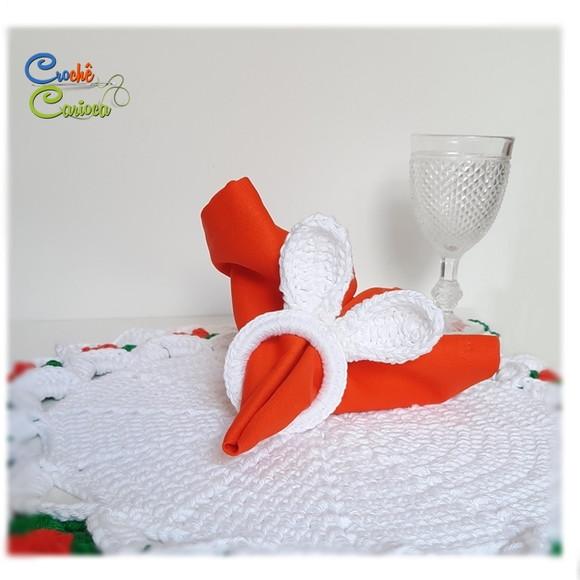 Kit Mesa Posta Completo 4 Lugares 16 Peças Crochê