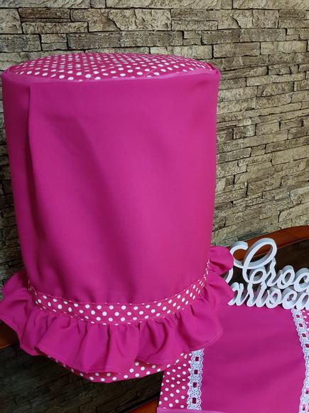 Kit Rosa Cozinha Capa de Galão e Centrinho ou Escolha Peças