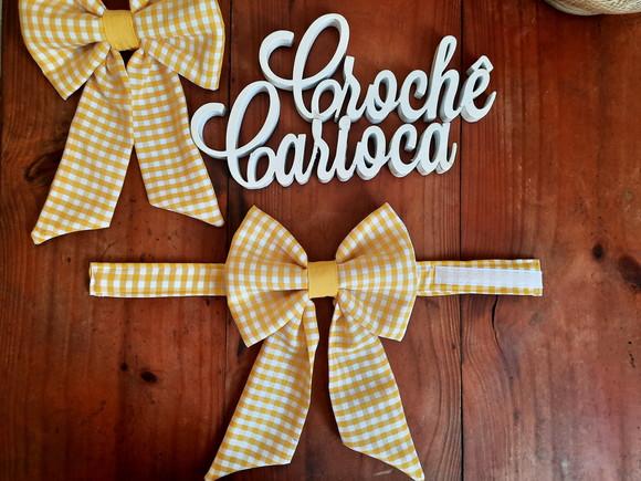 Laço de Cortina Laços Xadrez Amarelo ou Escolha Cor