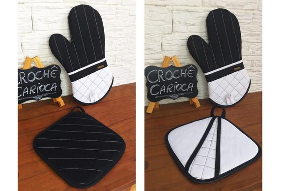 Luva e Pegador de Cozinha Térmicos Minimalistas Modernos