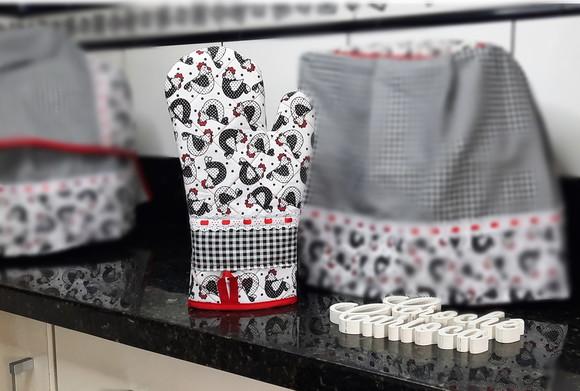 Luva Térmica Longa para Forno de Cozinha