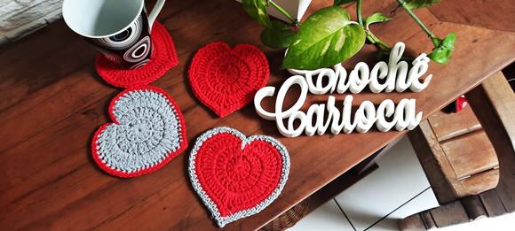 Porta Copos Coração Love Mesa Posta