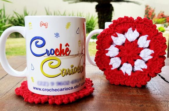 Porta-copos em Crochê Escolha Cores