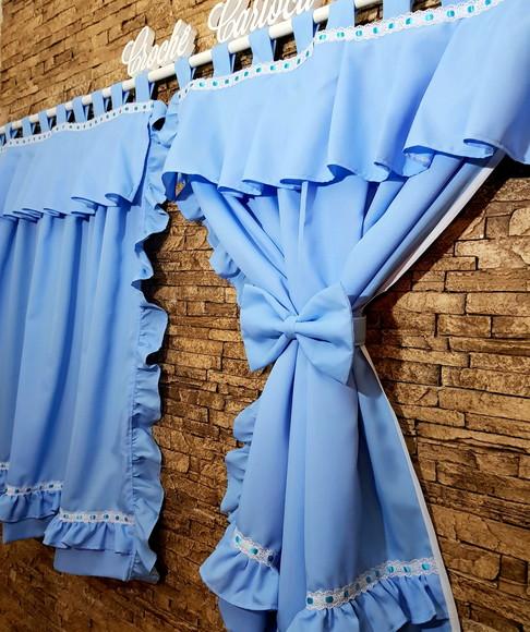 Prendedores de Cortina Azul Par 2 Peças