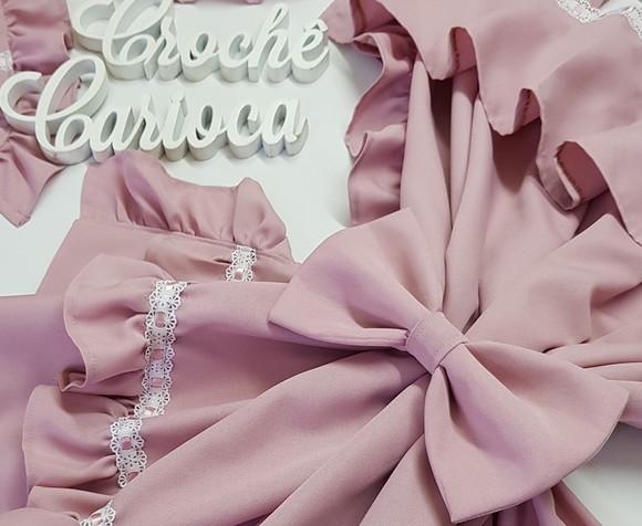 Prendedores de Cortina Laços - Rosa Retrô - Par
